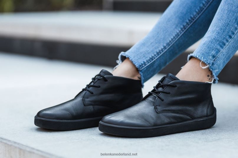 Heren Be Lenka schoenen op blote voeten glijden 08T6T70 helemaal zwart