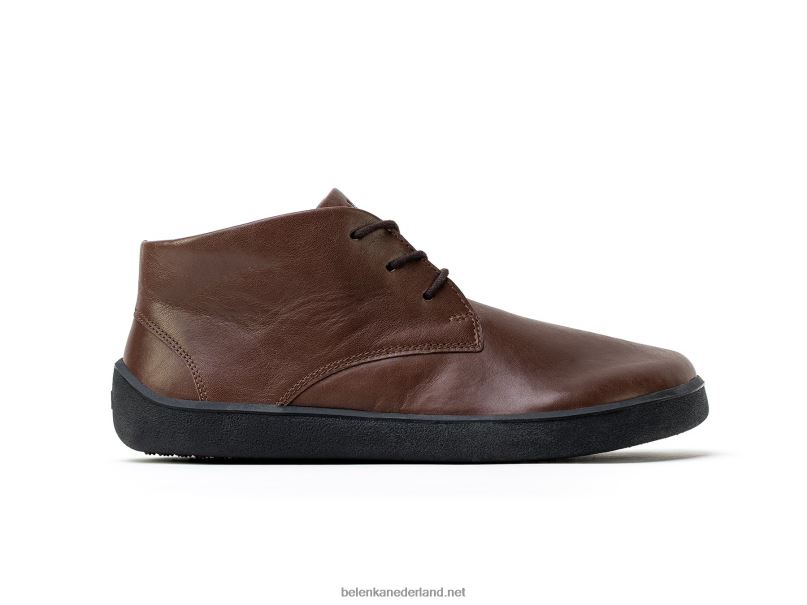 Heren Be Lenka schoenen op blote voeten glijden 08T6T71 donker bruin