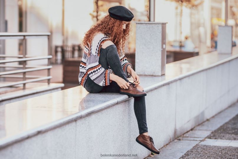 Heren Be Lenka schoenen op blote voeten glijden 08T6T71 donker bruin