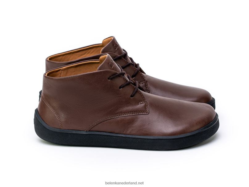 Heren Be Lenka schoenen op blote voeten glijden 08T6T71 donker bruin