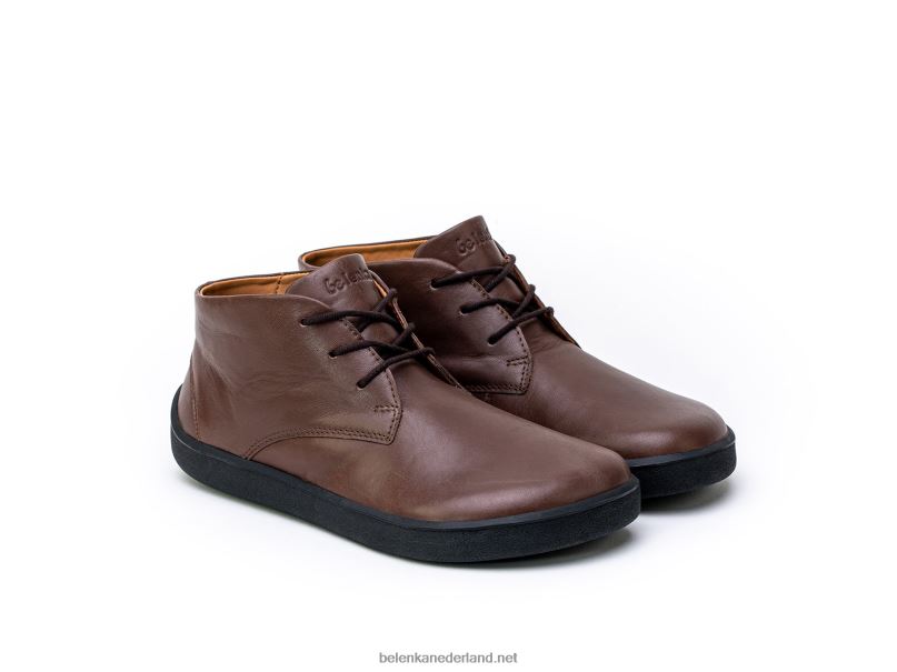 Heren Be Lenka schoenen op blote voeten glijden 08T6T71 donker bruin