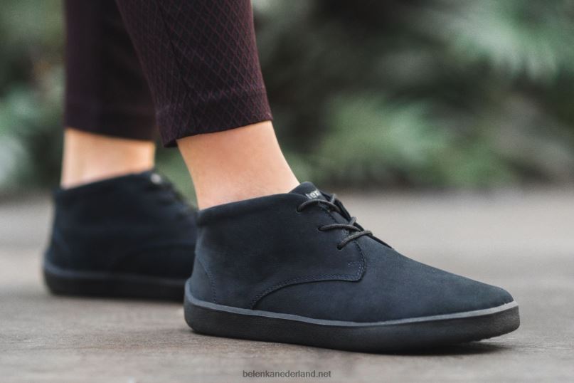 Heren Be Lenka schoenen op blote voeten glijden 08T6T72 geheel zwart mat