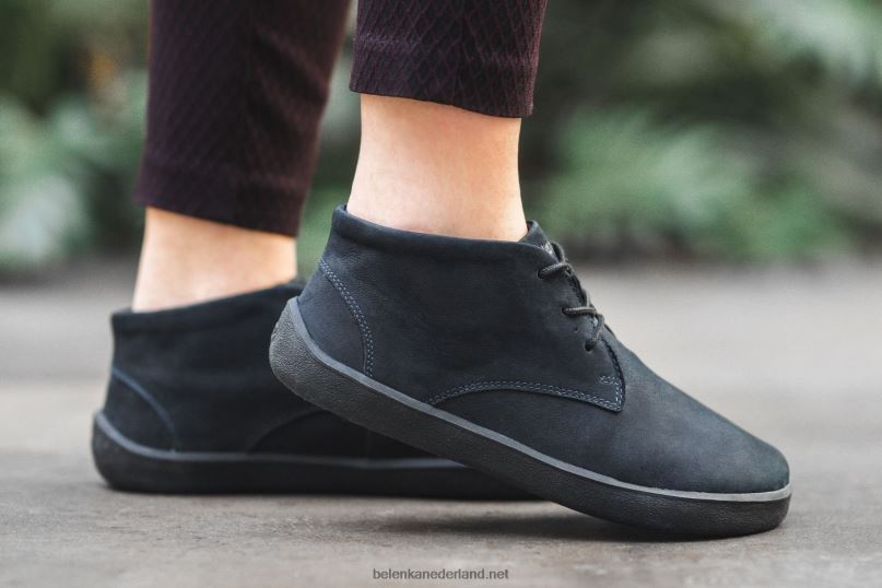 Heren Be Lenka schoenen op blote voeten glijden 08T6T72 geheel zwart mat