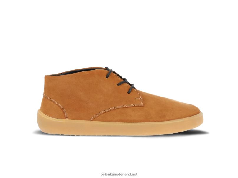 Heren Be Lenka schoenen op blote voeten glijden 08T6T73 kaneel bruin