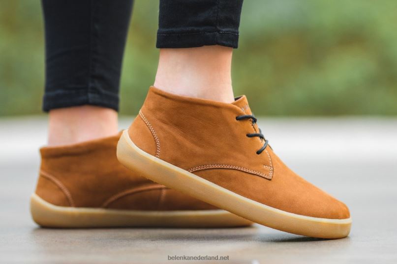 Heren Be Lenka schoenen op blote voeten glijden 08T6T73 kaneel bruin