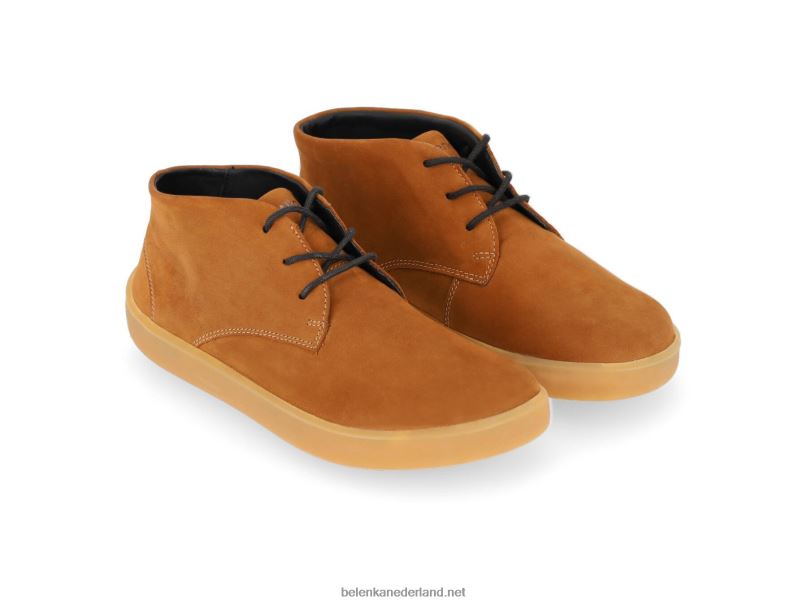 Heren Be Lenka schoenen op blote voeten glijden 08T6T73 kaneel bruin