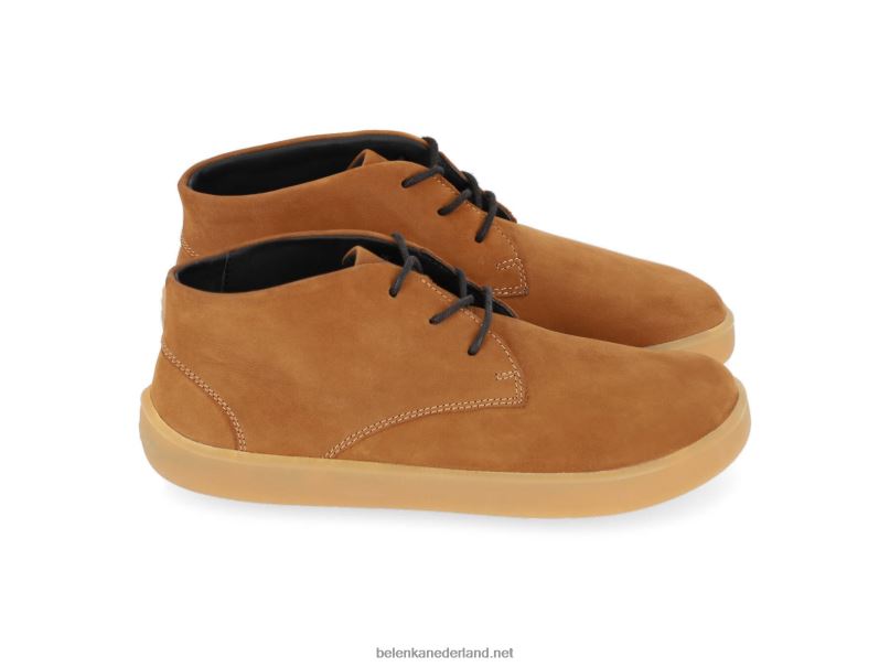 Heren Be Lenka schoenen op blote voeten glijden 08T6T73 kaneel bruin