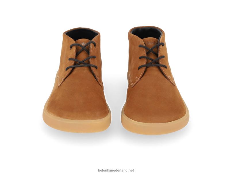 Heren Be Lenka schoenen op blote voeten glijden 08T6T73 kaneel bruin