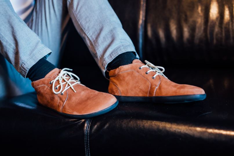Heren Be Lenka schoenen op blote voeten - pictogram 08T6T67 cognac