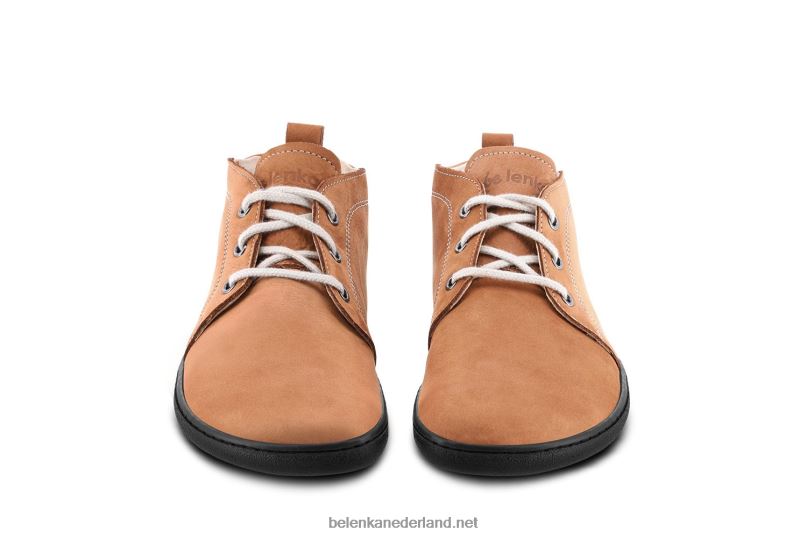 Heren Be Lenka schoenen op blote voeten - pictogram 08T6T67 cognac