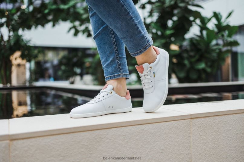 Heren Be Lenka schoenen op blote voeten - royale 08T6T4 witte & donkere perzik