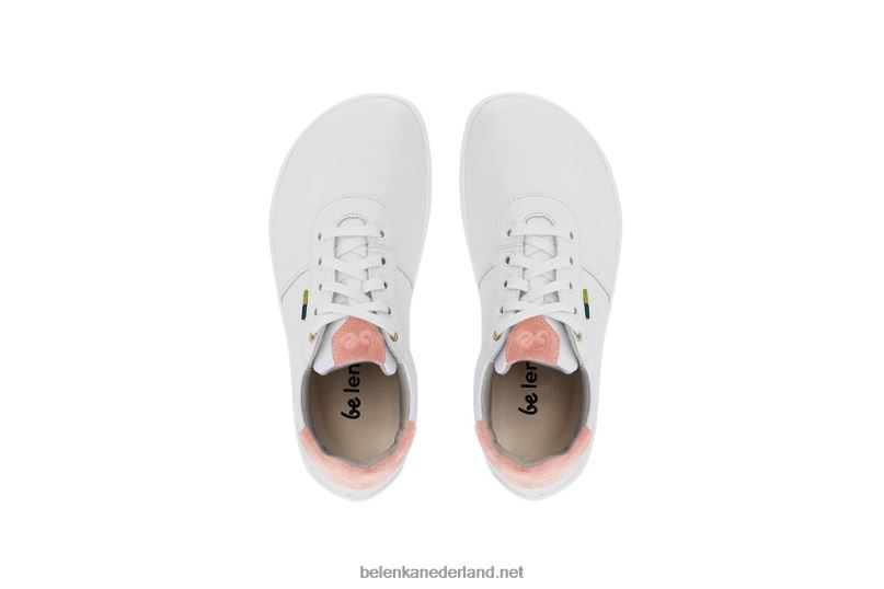 Heren Be Lenka schoenen op blote voeten - royale 08T6T4 witte & donkere perzik
