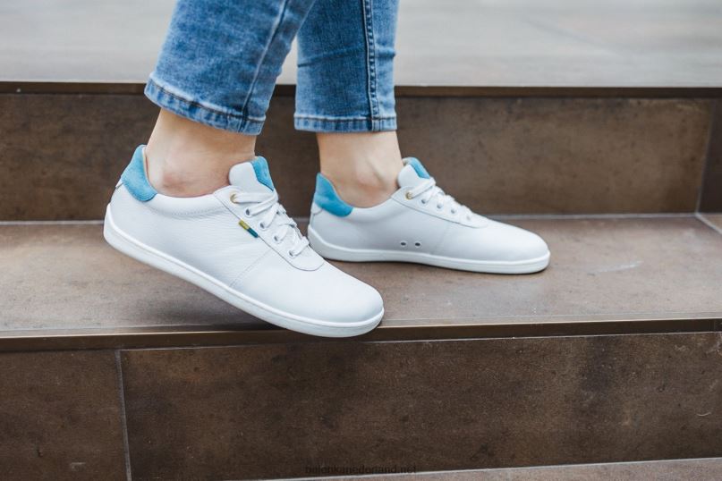 Heren Be Lenka schoenen op blote voeten - royale 08T6T6 wit Blauw