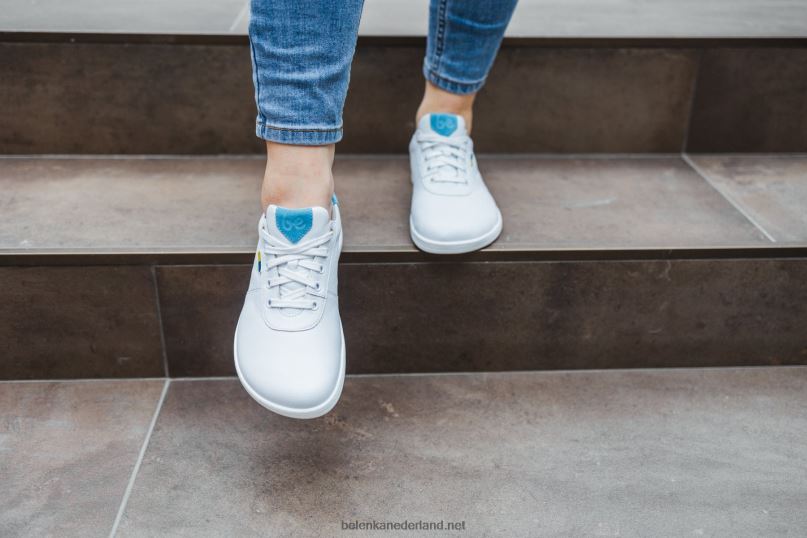 Heren Be Lenka schoenen op blote voeten - royale 08T6T6 wit Blauw