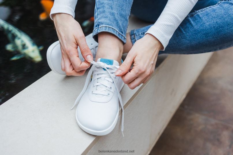 Heren Be Lenka schoenen op blote voeten - royale 08T6T6 wit Blauw