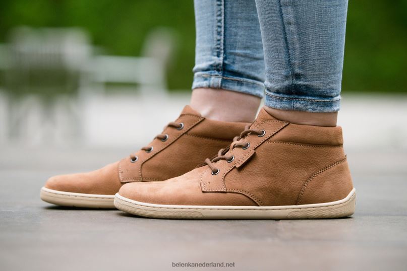 Heren Be Lenka schoenen op blote voeten - synergie 08T6T20 cognac & beige