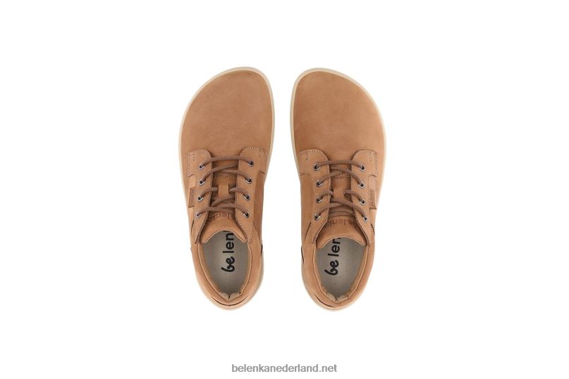 Heren Be Lenka schoenen op blote voeten - synergie 08T6T20 cognac & beige