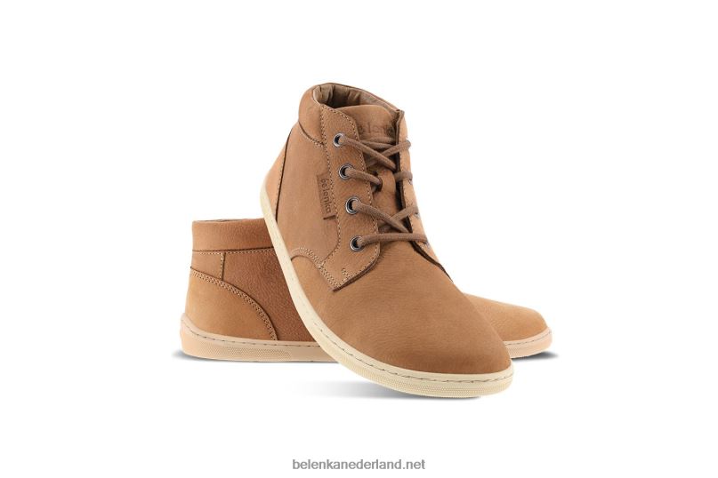 Heren Be Lenka schoenen op blote voeten - synergie 08T6T20 cognac & beige