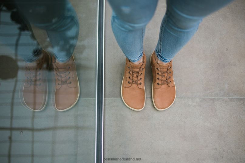 Heren Be Lenka schoenen op blote voeten - synergie 08T6T20 cognac & beige