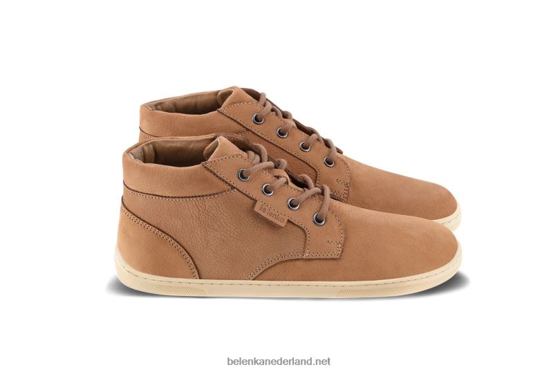 Heren Be Lenka schoenen op blote voeten - synergie 08T6T20 cognac & beige
