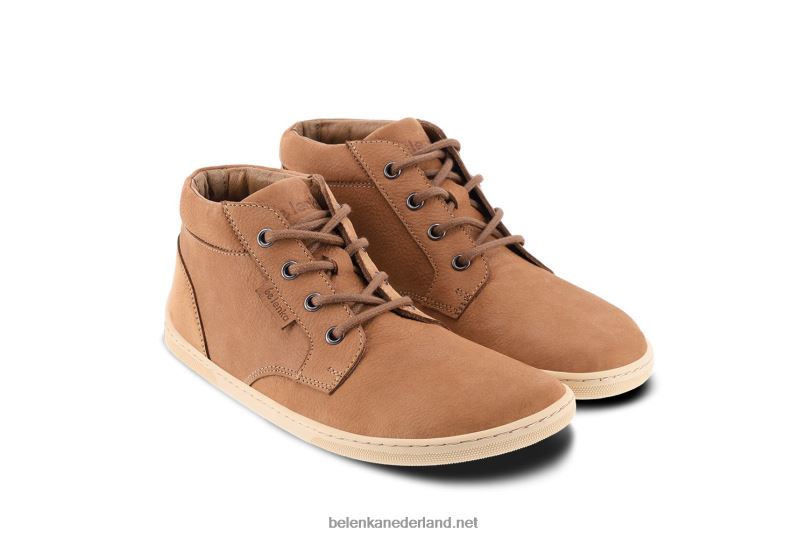 Heren Be Lenka schoenen op blote voeten - synergie 08T6T20 cognac & beige