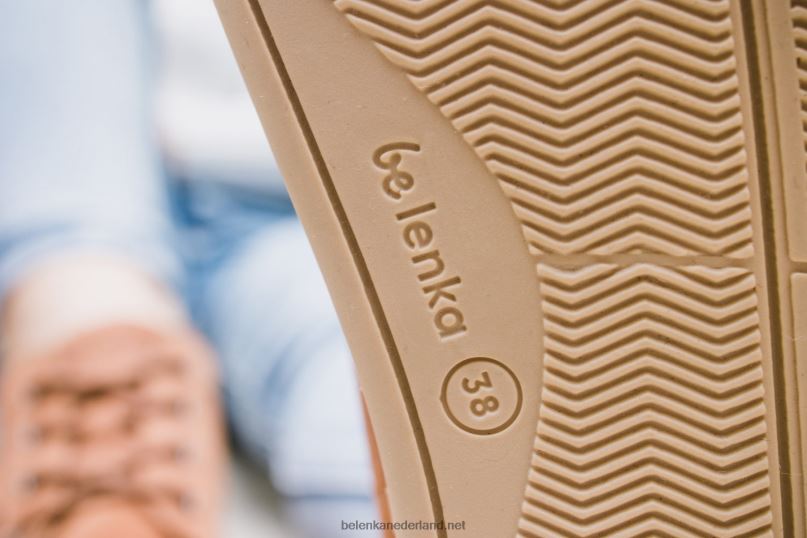 Heren Be Lenka schoenen op blote voeten - synergie 08T6T20 cognac & beige