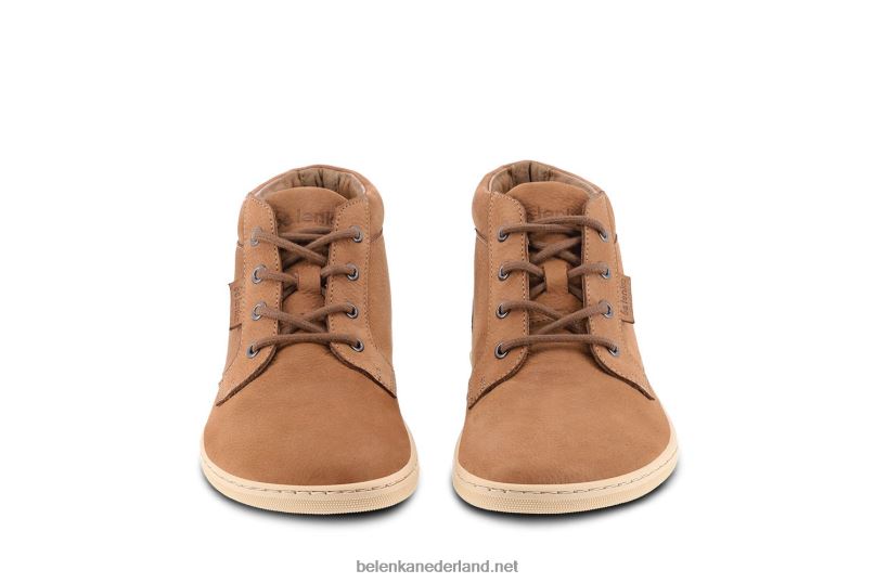 Heren Be Lenka schoenen op blote voeten - synergie 08T6T20 cognac & beige