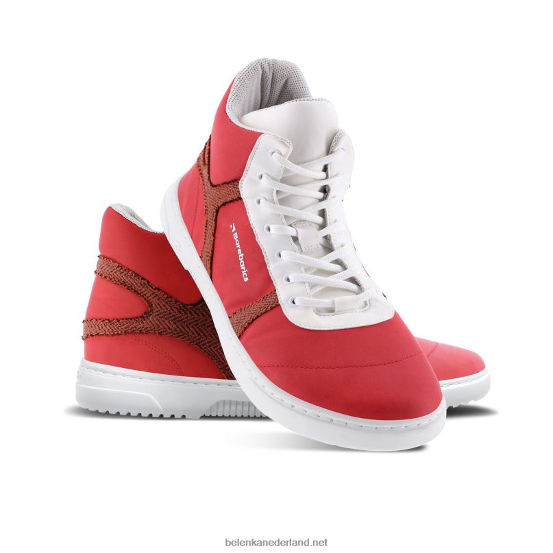 Heren Be Lenka barefoot sneakers barebarics - hifly 08T6T91 rood Wit