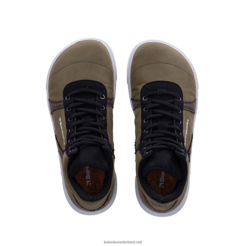 Heren Be Lenka barefoot sneakers barebarics - hifly 08T6T93 donkergroen & grijs