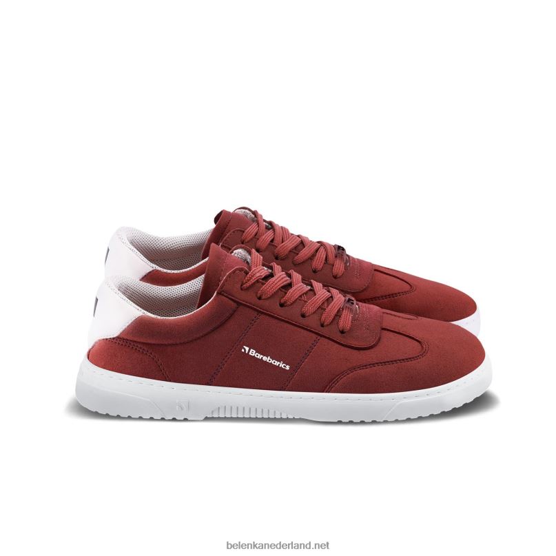 Heren Be Lenka barefoot sneakers barebarics - pulsar 08T6T98 kastanjebruin & wit