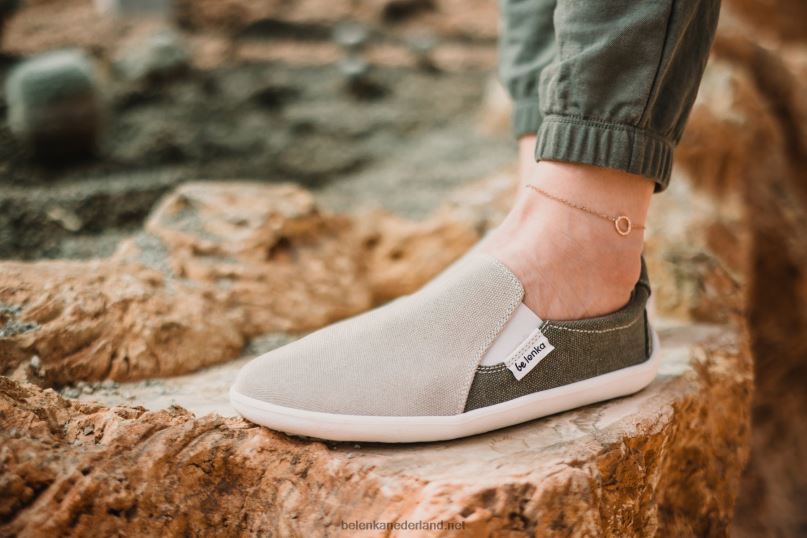 Heren Be Lenka barefoot sneakers - makkelijk - veganistisch 08T6T63 zand & legergroen