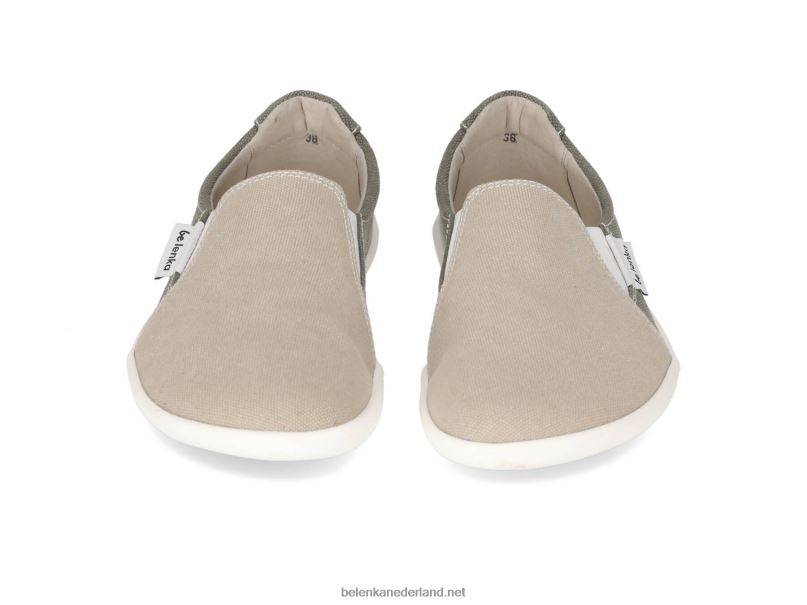 Heren Be Lenka barefoot sneakers - makkelijk - veganistisch 08T6T63 zand & legergroen