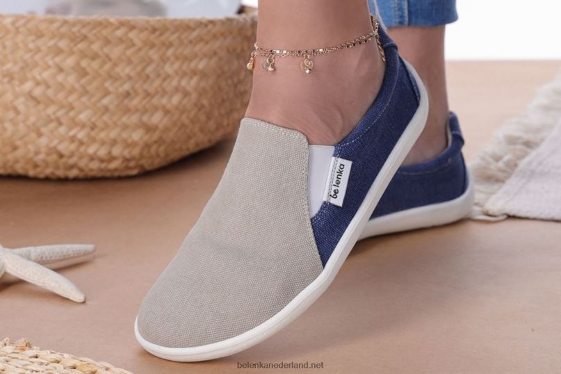 Heren Be Lenka barefoot sneakers - makkelijk - veganistisch 08T6T64 zand & blauw