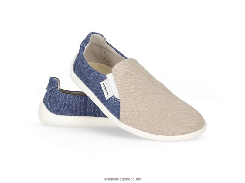 Heren Be Lenka barefoot sneakers - makkelijk - veganistisch 08T6T64 zand & blauw