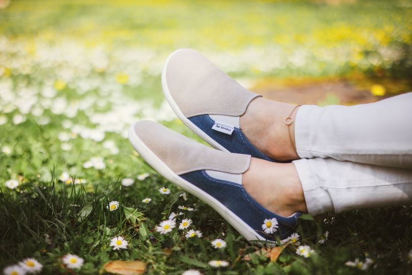 Heren Be Lenka barefoot sneakers - makkelijk - veganistisch 08T6T64 zand & blauw