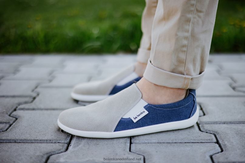Heren Be Lenka barefoot sneakers - makkelijk - veganistisch 08T6T64 zand & blauw