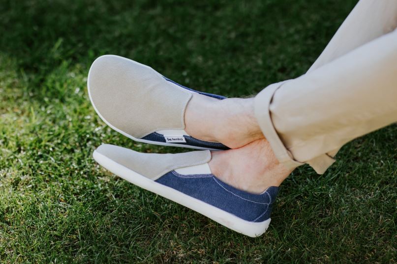 Heren Be Lenka barefoot sneakers - makkelijk - veganistisch 08T6T64 zand & blauw
