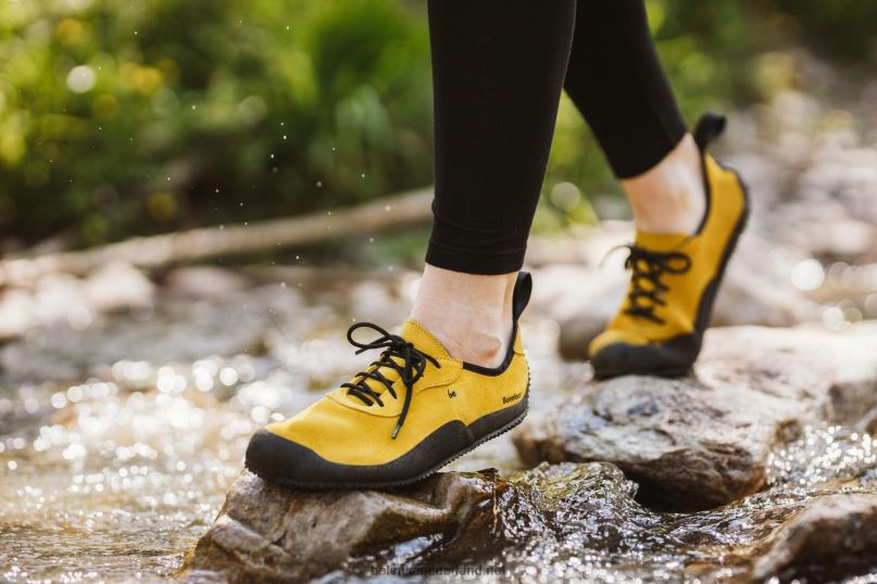 Heren Be Lenka blote voeten schoenen trailwalker 08T6T106 mosterd