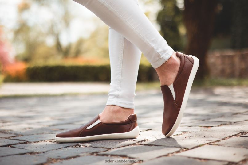 Heren Be Lenka blote voeten sneakers - makkelijk 08T6T65 donker bruin