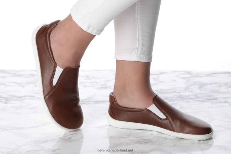 Heren Be Lenka blote voeten sneakers - makkelijk 08T6T65 donker bruin