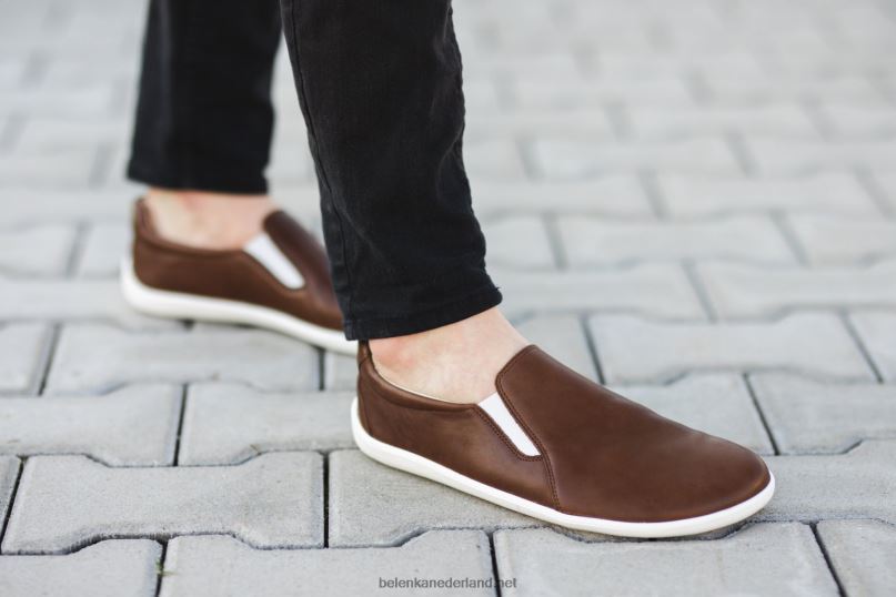 Heren Be Lenka blote voeten sneakers - makkelijk 08T6T65 donker bruin