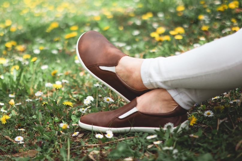 Heren Be Lenka blote voeten sneakers - makkelijk 08T6T65 donker bruin