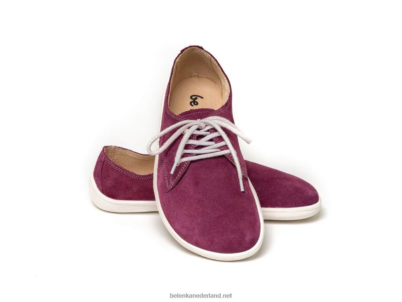 Heren Be Lenka schoenen op blote voeten - stad 08T6T122 pruim & wit