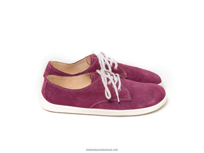 Heren Be Lenka schoenen op blote voeten - stad 08T6T122 pruim & wit