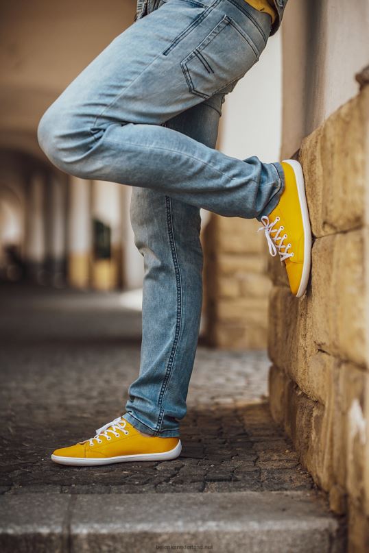 Heren Be Lenka sneakers op blote voeten - prime 08T6T23 mosterd