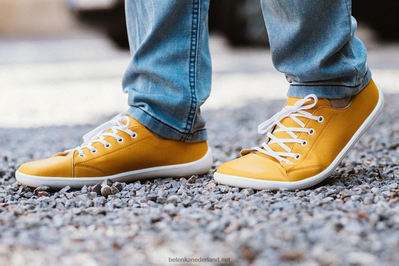 Heren Be Lenka sneakers op blote voeten - prime 08T6T23 mosterd