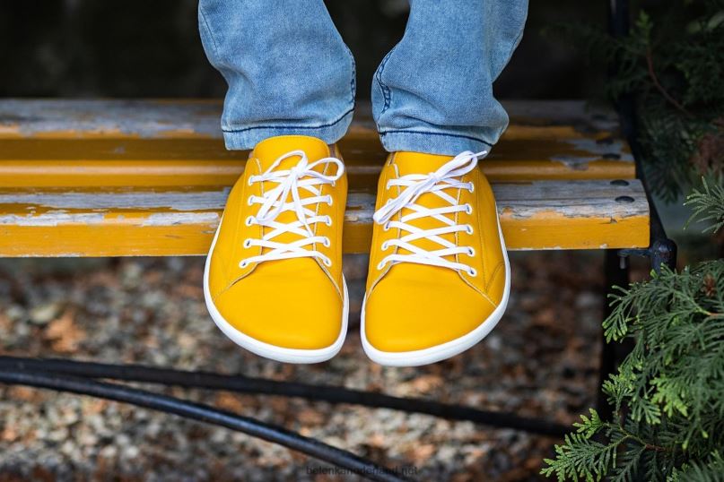 Heren Be Lenka sneakers op blote voeten - prime 08T6T23 mosterd