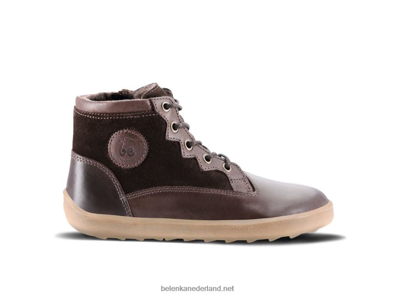 Heren Be Lenka blote voeten laarzen olympus 08T6T40 donker bruin