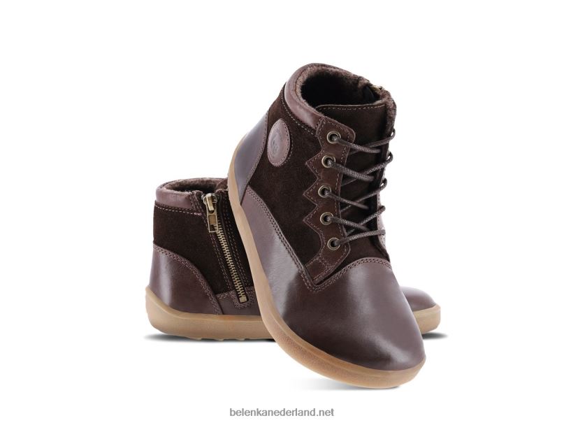 Heren Be Lenka blote voeten laarzen olympus 08T6T40 donker bruin