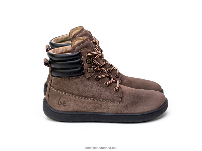 Heren Be Lenka laarzen op blote voeten nevada 08T6T36 chocolade